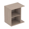 Modern Minimalist Wood Side Table with Two Shelves