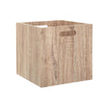 Wooden Storage Cube with Handles - Versatile Organizer for Home and Office